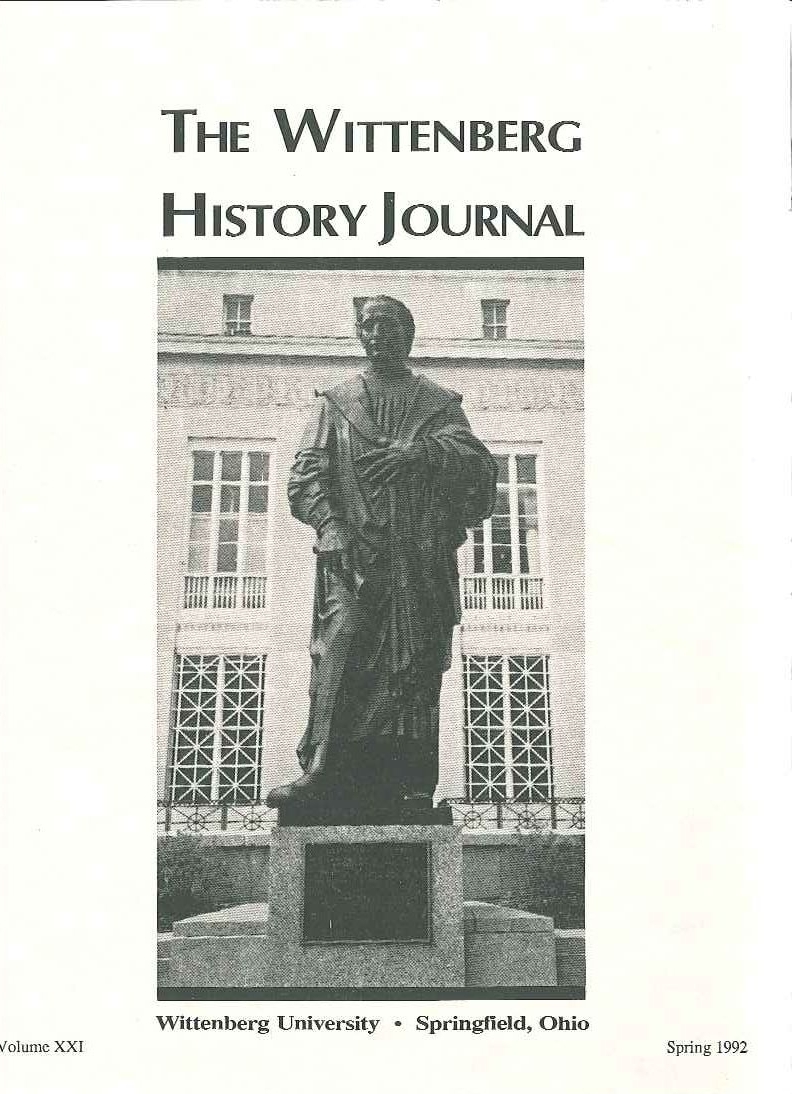 Wittenberg History Journal Wittenberg University